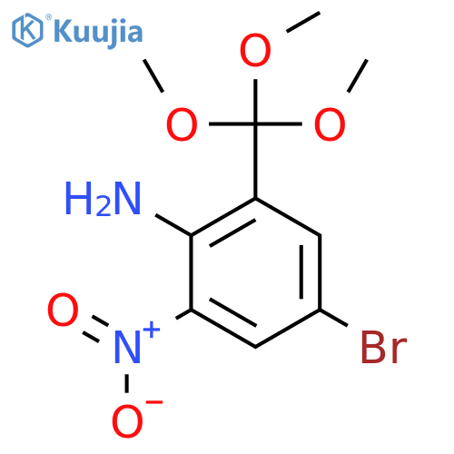 4-Bromo-2-nitro-6-(trimethoxymethyl)aniline structure