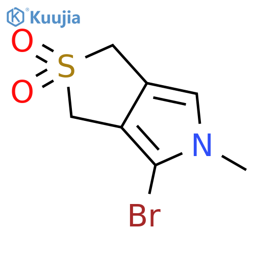 1H-Thieno[3,4-c]pyrrole, 4-bromo-3,5-dihydro-5-methyl-, 2,2-dioxide structure