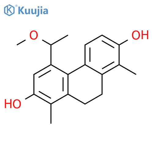 9,10-Dihydro-4-(1-methoxyethyl)-1,8-dimethyl-2,7-phenanthrenediol structure