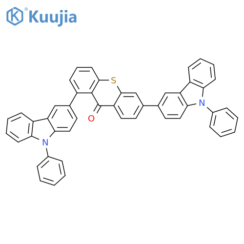 9H-Thioxanthen-9-one, 1,6-bis(9-phenyl-9H-carbazol-3-yl)- structure