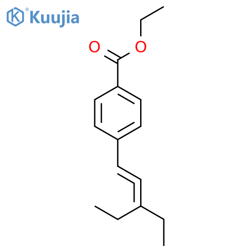 Benzoic acid, 4-(3-ethyl-1,2-pentadien-1-yl)-, ethyl ester structure