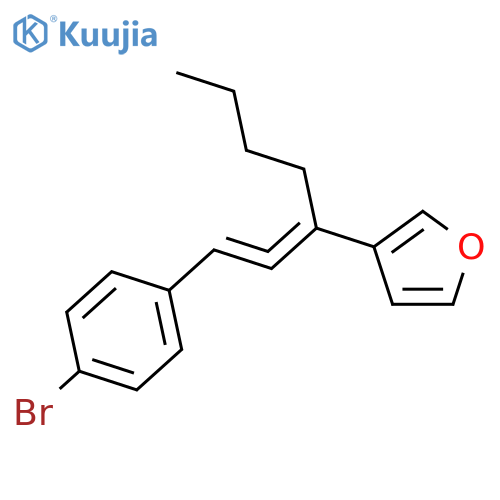 Furan, 3-[1-[2-(4-bromophenyl)ethenylidene]pentyl]- structure