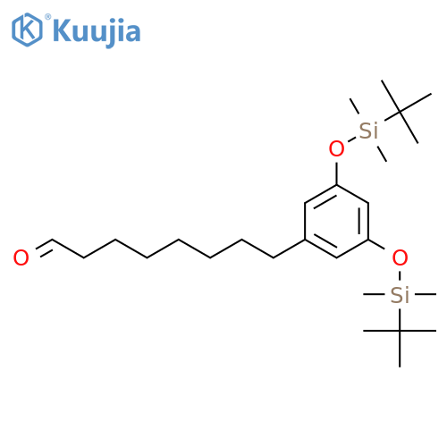 Benzeneoctanal, 3,5-bis[[(1,1-dimethylethyl)dimethylsilyl]oxy]- structure