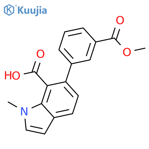 1H-Indole-7-carboxylic acid, 6-[3-(methoxycarbonyl)phenyl]-1-methyl- structure