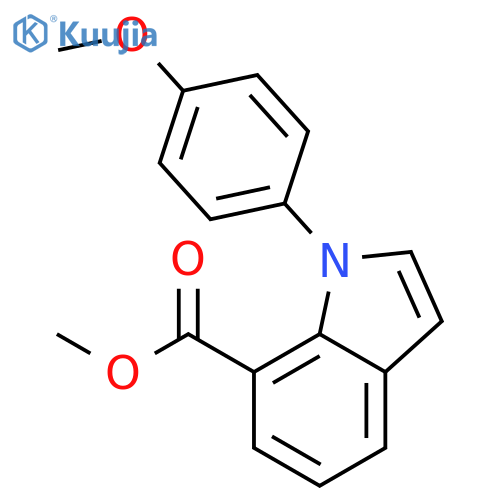 1H-Indole-7-carboxylic acid, 1-(4-methoxyphenyl)-, methyl ester structure