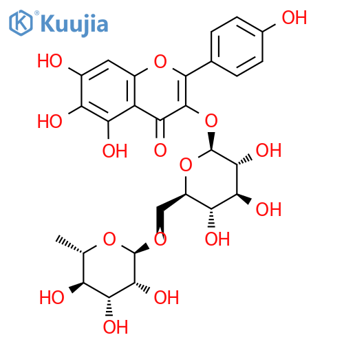 5,6,7,4'-tetrahydroxyflavonol-3-O-rutinoside structure