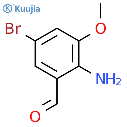 2-amino-5-bromo-3-methoxybenzaldehyde structure