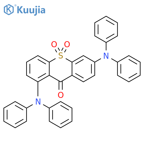 9H-Thioxanthen-9-one, 1,6-bis(diphenylamino)-, 10,10-dioxide structure