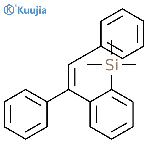 Benzene, 1-[(1E)-1,2-diphenylethenyl]-2-(trimethylsilyl)- structure