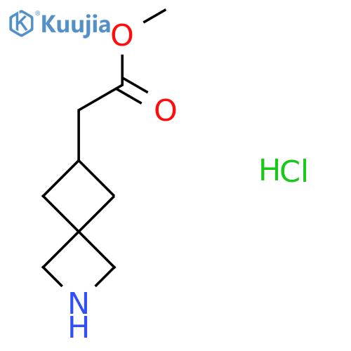 Methyl 2-(2-azaspiro[3.3]heptan-6-yl)acetate;hydrochloride structure
