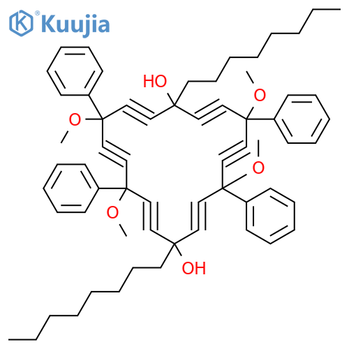 2,5,8,11,14,17-Cyclooctadecahexayne-1,10-diol, 4,7,13,16-tetramethoxy-1,10-dioctyl-4,7,13,16-tetraphenyl- structure