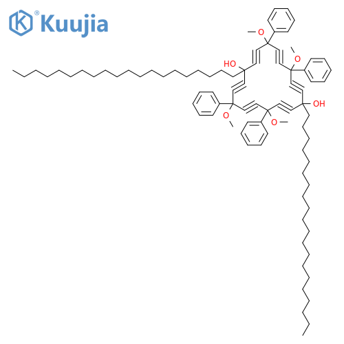 2,5,8,11,14,17-Cyclooctadecahexayne-1,10-diol, 1,10-dieicosyl-4,7,13,16-tetramethoxy-4,7,13,16-tetraphenyl- structure