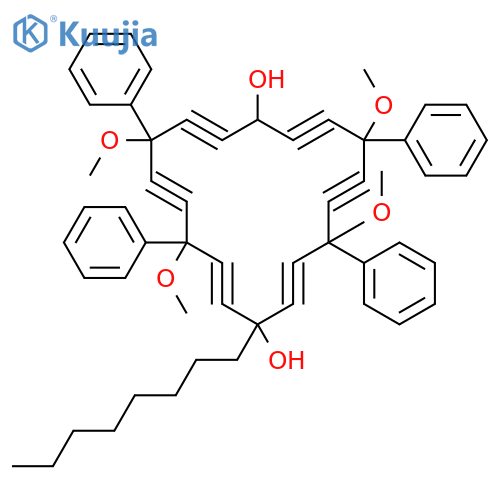 2,5,8,11,14,17-Cyclooctadecahexayne-1,10-diol, 4,7,13,16-tetramethoxy-1-octyl-4,7,13,16-tetraphenyl- structure