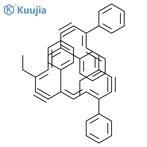 1,2,3,7,8,9,13,14,15-Cyclooctadecanonaene-5,11,17-triyne, 1,10-diethyl-4,7,13,16-tetraphenyl- structure