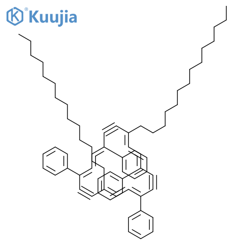 1,2,3,7,8,9,13,14,15-Cyclooctadecanonaene-5,11,17-triyne, 1,4,10,13-tetraphenyl-7,16-ditetradecyl- structure