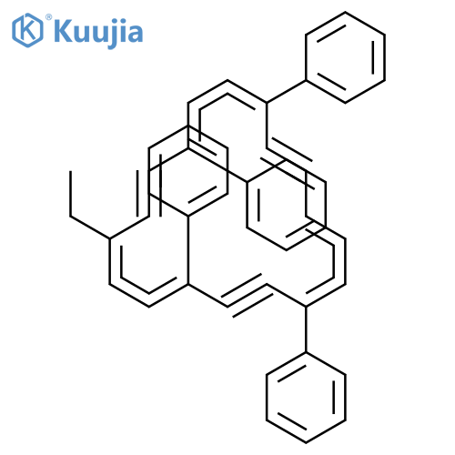 1,2,3,7,8,9,13,14,15-Cyclooctadecanonaene-5,11,17-triyne, 7-ethyl-1,4,10,13-tetraphenyl- structure