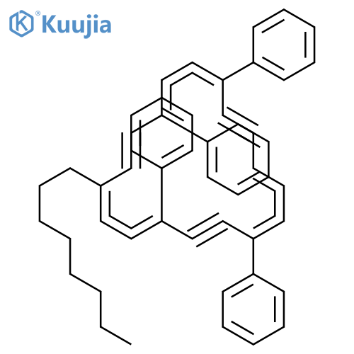 1,2,3,7,8,9,13,14,15-Cyclooctadecanonaene-5,11,17-triyne, 7-octyl-1,4,10,13-tetraphenyl- structure