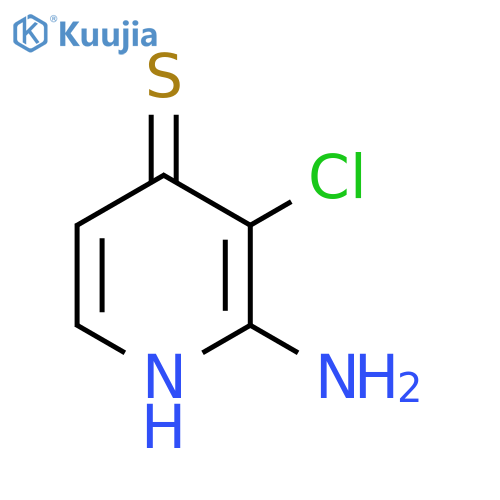 2-amino-3-chloro-pyridine-4-thiol structure
