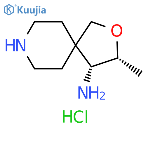 (3R,4R)-3-Methyl-2-oxa-8-azaspiro[4.5]decan-4-amine hydrochloride structure