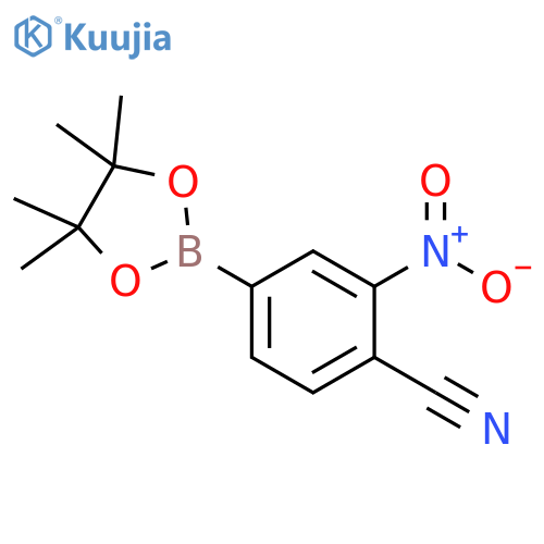 2-Nitro-4-(tetramethyl-1,3,2-dioxaborolan-2-yl)benzonitrile structure
