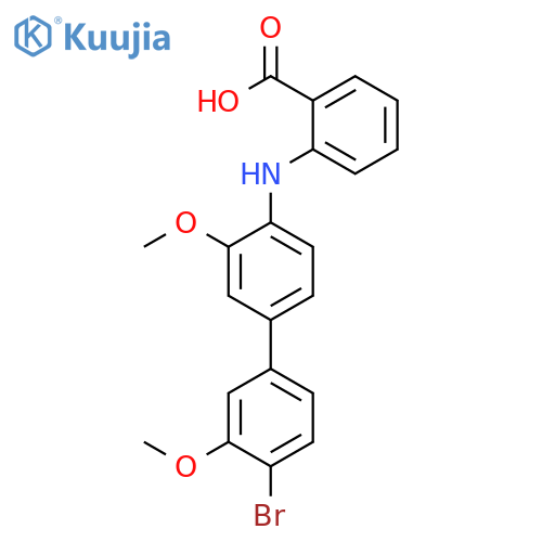 Benzoic acid, 2-[(4'-bromo-3,3'-dimethoxy[1,1'-biphenyl]-4-yl)amino]- structure