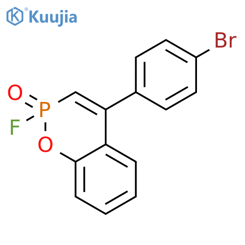 2H-1,2-BENZOXAPHOSPHORIN, 4-(4-BROMOPHENYL)-2-FLUORO-, 2-OXIDE structure