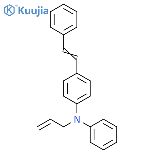Benzenamine, N-phenyl-4-(2-phenylethenyl)-N-2-propenyl- structure