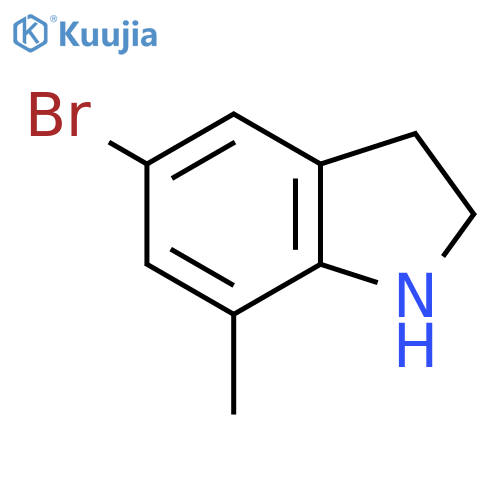 5-Bromo-7-methylindoline structure