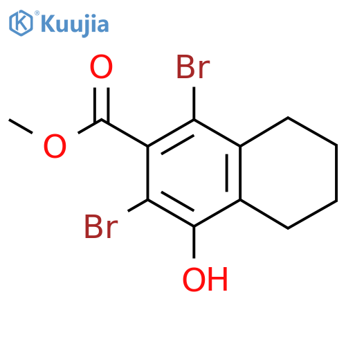Methyl 1,3-dibromo-4-hydroxy-5,6,7,8-tetrahydronaphthalene-2-carboxylate structure