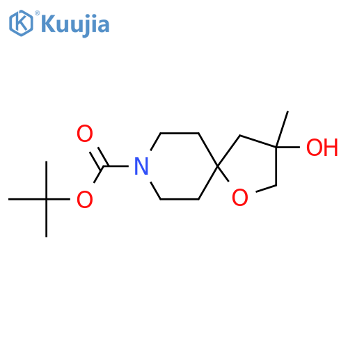 Tert-butyl 3-hydroxy-3-methyl-1-oxa-8-azaspiro[4.5]decane-8-carboxylate structure