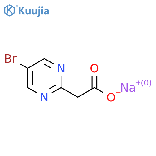 2-(5-bromopyrimidin-2-yl)acetic acid;sodium salt structure