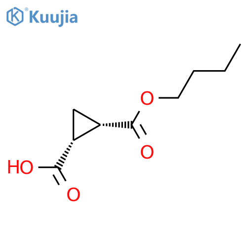 cis-2-(butoxycarbonyl)cyclopropane-1-carboxylic acid structure