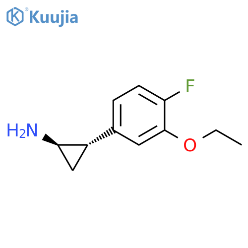 trans-2-(3-ethoxy-4-fluoro-phenyl)cyclopropanamine structure