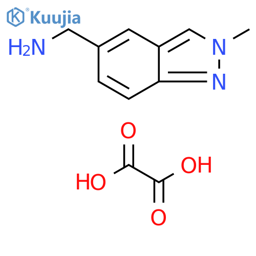 (2-methyl-2H-indazol-5-yl)methanamine hemioxalate structure