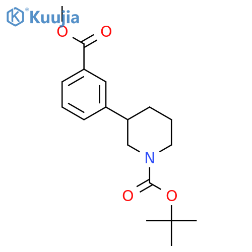 Tert-butyl 3-[3-(methoxycarbonyl)phenyl]piperidine-1-carboxylate structure