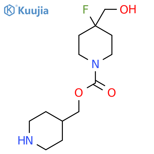 Piperidin-4-ylmethyl 4-fluoro-4-(hydroxymethyl)piperidine-1-carboxylate structure