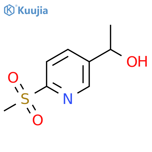 1-(6-(METHYLSULFONYL)PYRIDIN-3-YL)ETHANOL structure