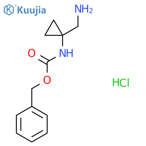 benzyl N-[1-(aminomethyl)cyclopropyl]carbamate;hydrochloride structure