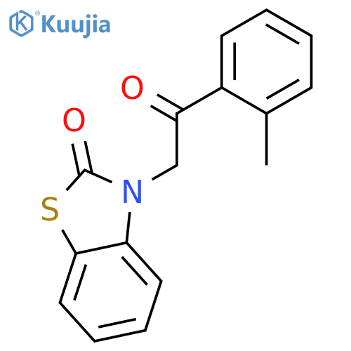 2(3H)-Benzothiazolone, 3-[2-(2-methylphenyl)-2-oxoethyl]- structure