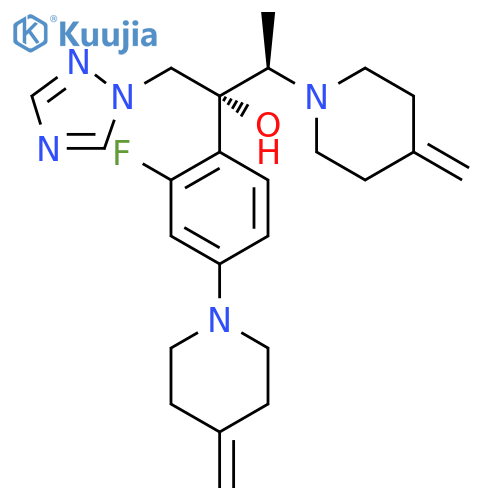 (2R,3R)-2-(2-Fluoro-4-(4-methylenepiperidin-1-yl)phenyl)-3-(4-methylenepiperidin-1-yl)-1-(1H-1,2,4-triazol-1-yl)butan-2-ol structure