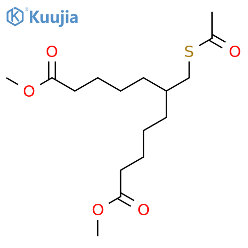 Undecanedioic acid, 6-[(acetylthio)methyl]-, dimethyl ester structure