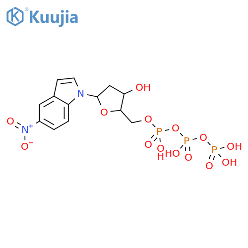 1H-Indole, 1-[2-deoxy-5-O-[hydroxy[[hydroxy(phosphonooxy)phosphinyl]oxy]phosphinyl]-β-D-erythro-pentofuranosyl]-5-nitro- structure