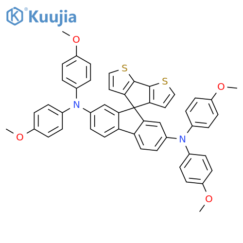 Spiro[4H-cyclopenta[2,1-b:3,4-b']dithiophene-4,9'-[9H]fluorene]-2',7'-diamine, N2',N2',N7',N7'-tetrakis(4-methoxyphenyl)- structure