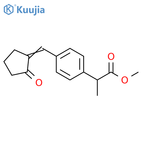 Methyl α-methyl-4-[(2-oxocyclopentylidene)methyl]benzeneacetate structure