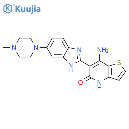 7-Amino-6-6-(4-methyl-1-piperazinyl)-1H-benzimidazol-2-yl-thieno3,2-bpyridin-5(4H)-one structure