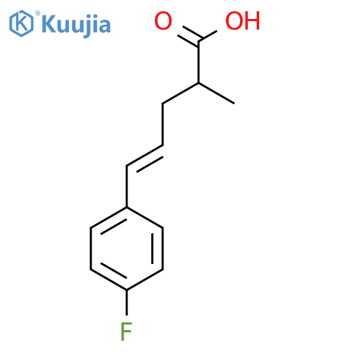 5-(4-fluorophenyl)-2-methylpent-4-enoic acid structure