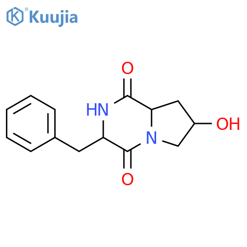 Cyclo(4-hydroxyprolylphenylalanyl); (3S,7R,8aR)-form structure