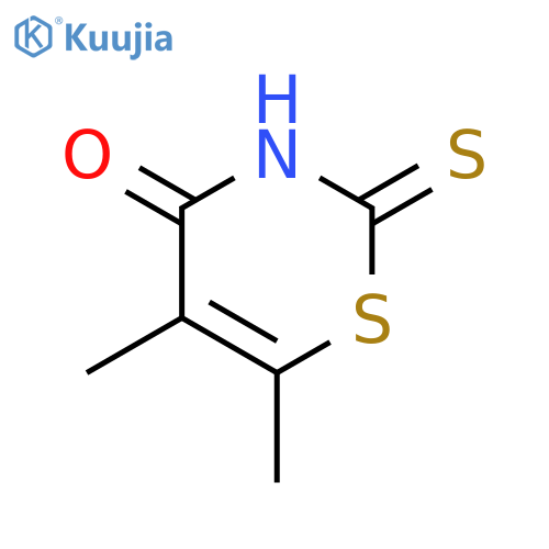 4H-1,3-THIAZIN-4-ONE, 2,3-DIHYDRO-5,6-DIMETHYL-2-THIOXO- structure