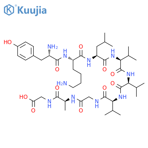 Glycine, L-tyrosyl-L-lysyl-L-leucyl-L-valyl-L-valyl-L-valylglycyl-L-alanyl- structure