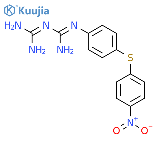 1-(diaminomethylidene)-2-{4-[(4-nitrophenyl)sulfanyl]phenyl}guanidine structure